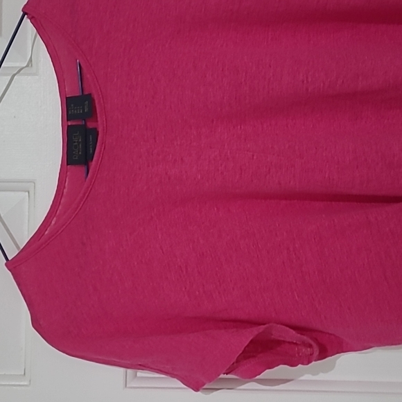 RACHEL Rachel Roy 100% Linen Twist Front Pink Tshirt - Picture 3 of 8
